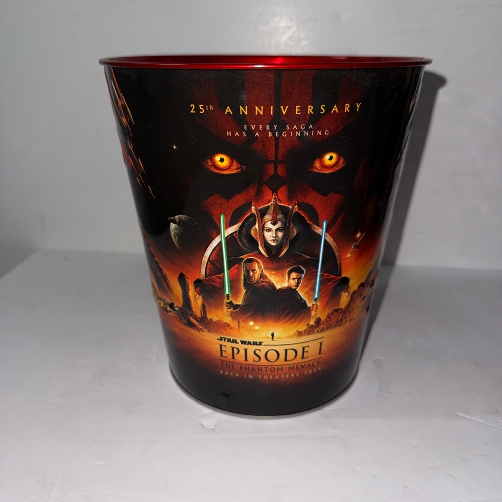 Cinemark Star Wars 25th Anniversary Phantom Menace Embossed Popcorn Bucket